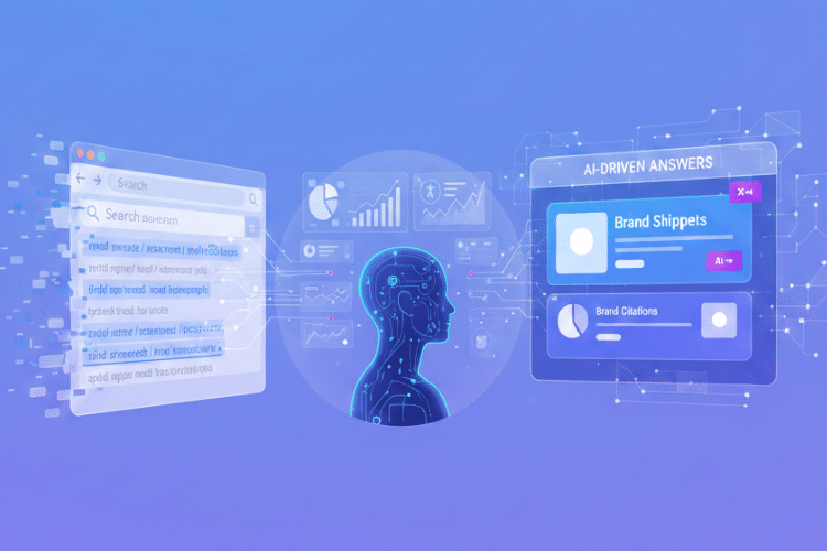 Strategic evolution of AI web traffic and GEO marketing illustration
